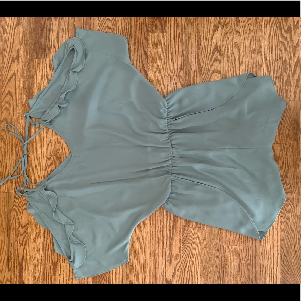 Teal green romper